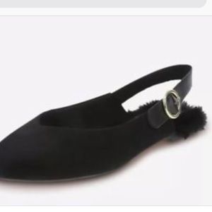 Brash fur lined sling back NWT